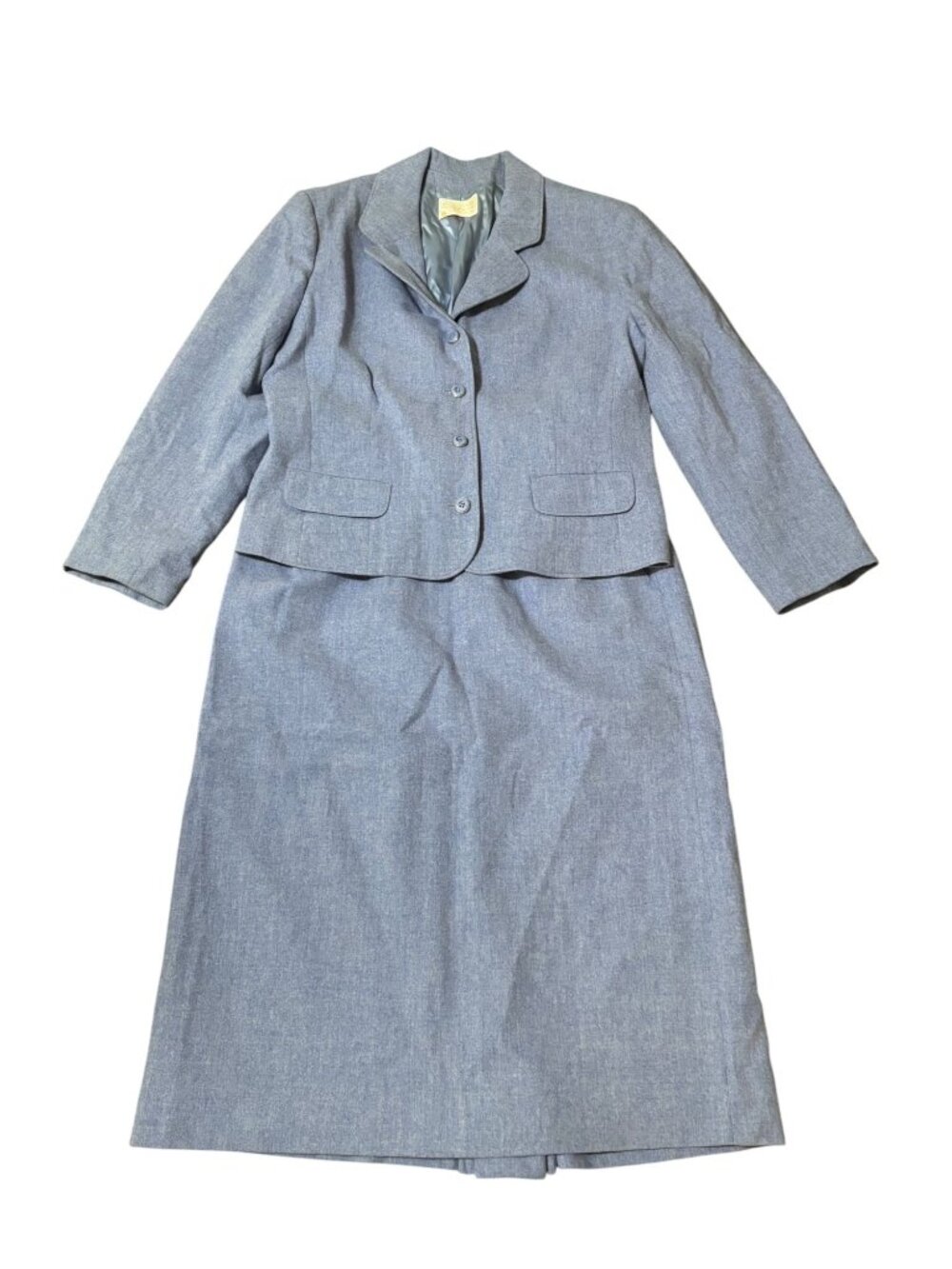 Pendleton Periwinkle Blazer Skirt Suit Set Size 12 and 14